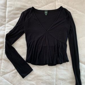 Black long sleeve top
